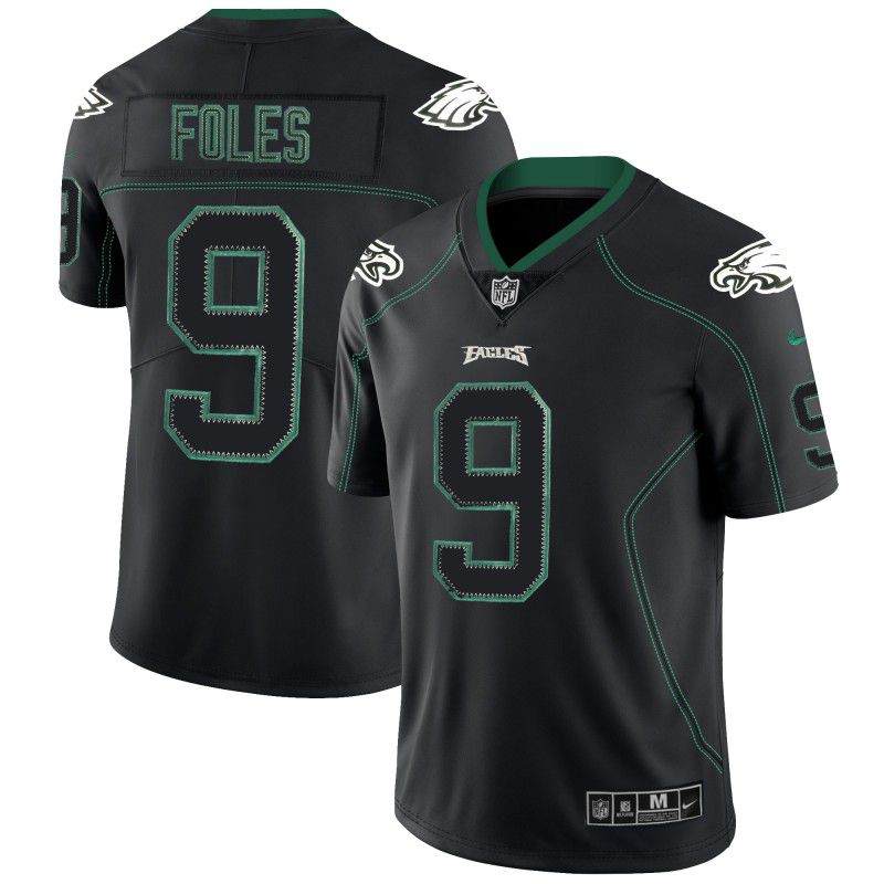 Men Philadelphia Eagles #9 Foles Nike Lights Out Black Color Rush Limited NFL Jerseys->philadelphia eagles->NFL Jersey